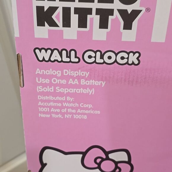 Hello Kitty Bow Analog Wall Clock- Pink - Picture 6 of 7